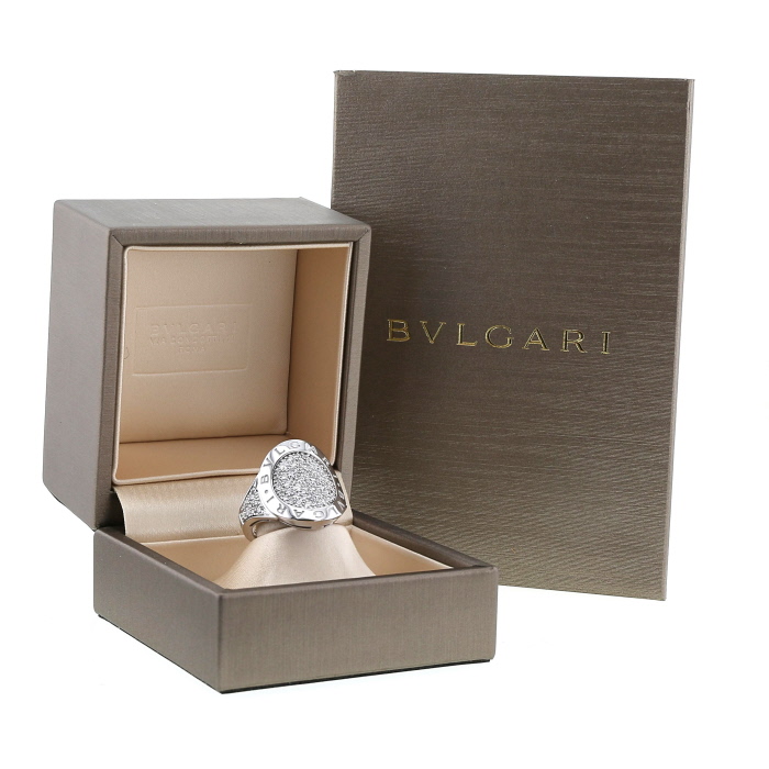 Bague Bulgari Bulgari en or blanc et diamants - Detail D2