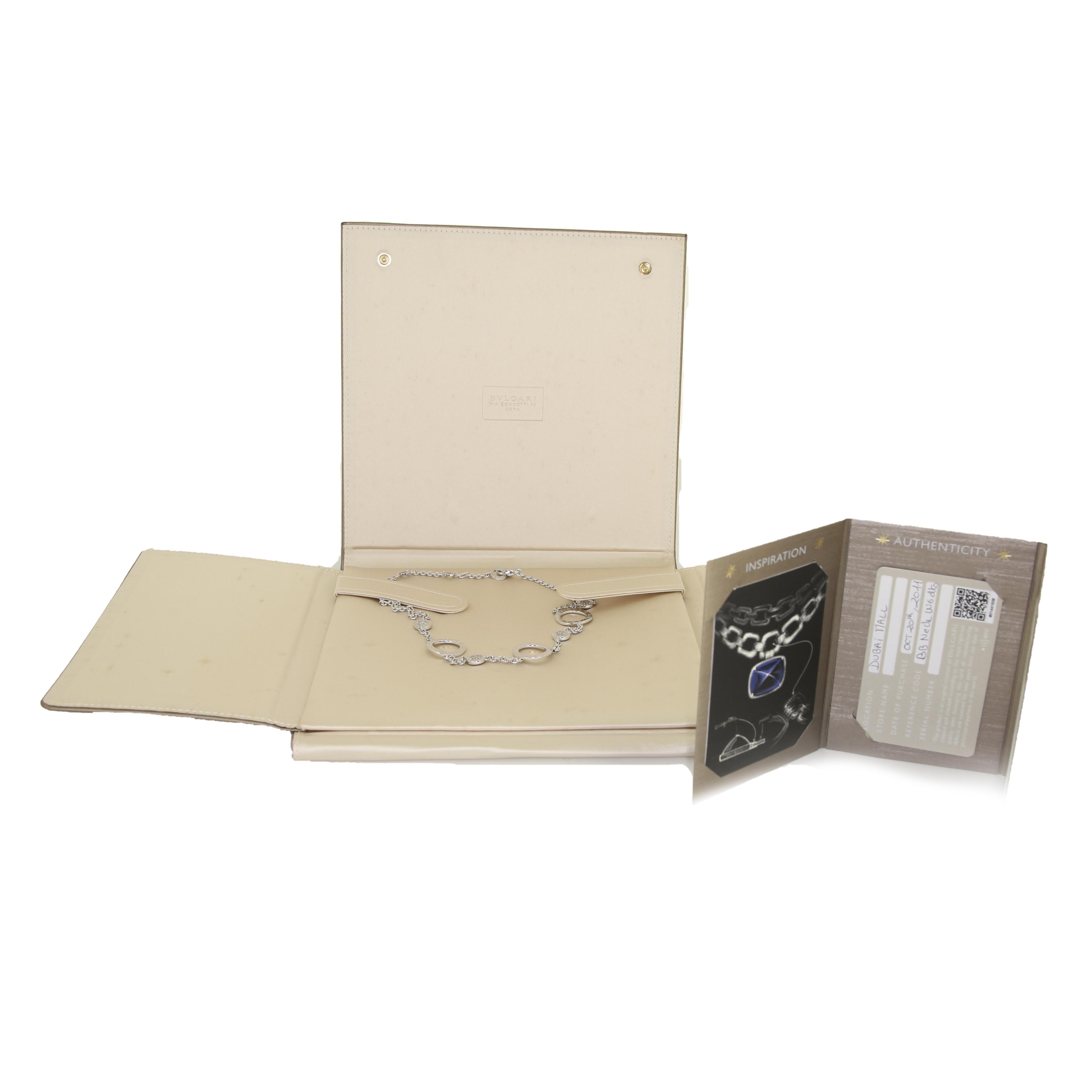 Bulgari Bulgari necklace in white gold and diamonds - Detail D2