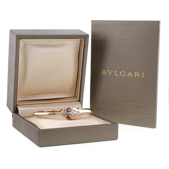 Bracciale Bulgari Serpenti in oro rosa, tormalina rosa e diamanti - Detail D2