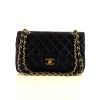 Chanel Timeless handbag in dark blue quilted leather - 360 thumbnail