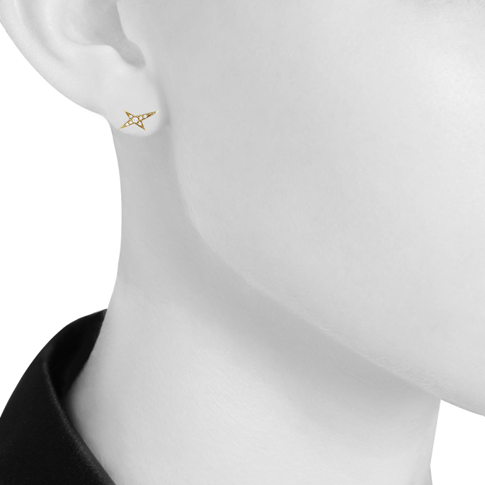Mauboussin Valentine Parce Que Valentin small earrings in yellow gold and diamonds