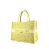 Dior Book Tote small model shopping bag in green embroidered canvas - 00pp thumbnail