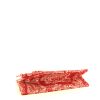 Shopping bag Dior Book Tote modello piccolo in tessuto ricamato rosso con motivo - Detail D4 thumbnail