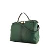 Fendi Peekaboo large model handbag in green leather - 00pp thumbnail