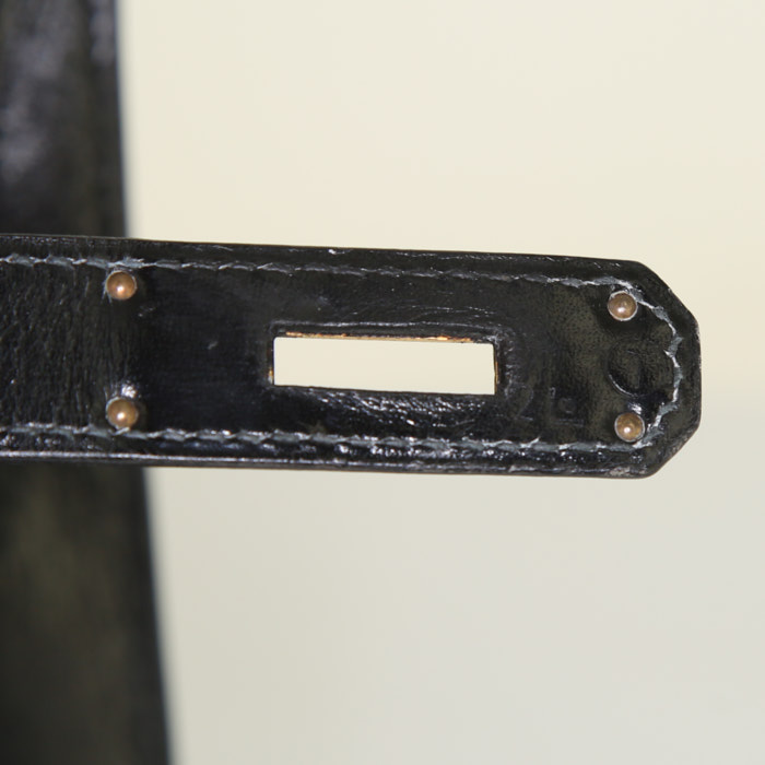 Hermes Kelly 32 cm handbag in black box leather - Detail D5