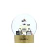 Boule à neige Chanel en verre transparent et plexiglas doré - 00pp thumbnail