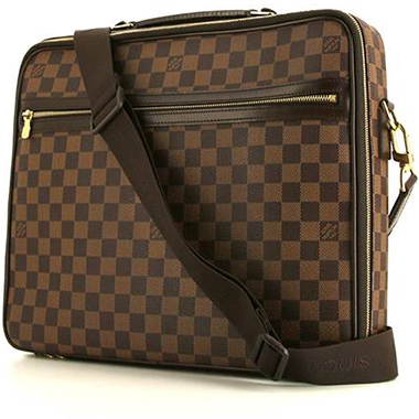 Louis Vuitton Sabana in damier canvas and brown leather