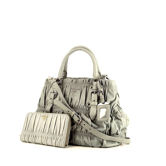 Prada Handbag 385776, Womens Osprey Leather Bag