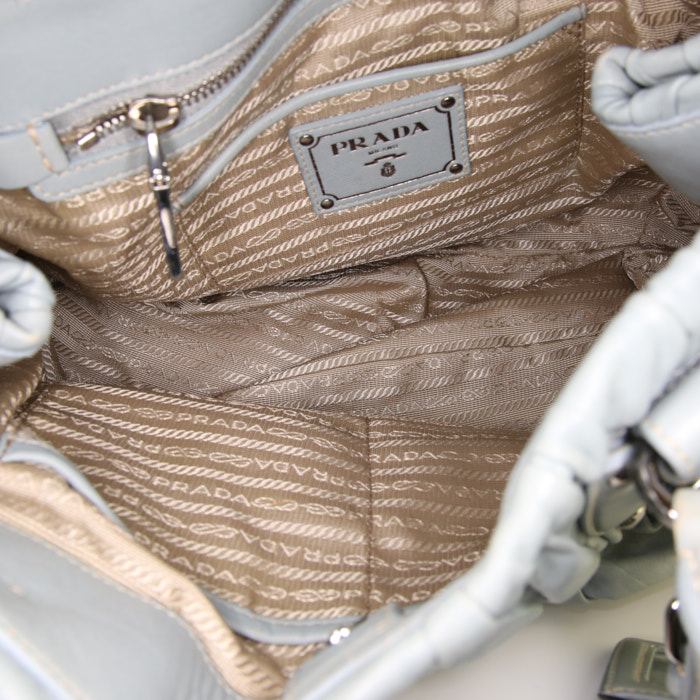 Borsa Prada in pelle celeste - Detail D3