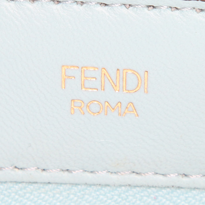 Fendi  Dotcom shoulder bag  in light blue leather - Detail D4