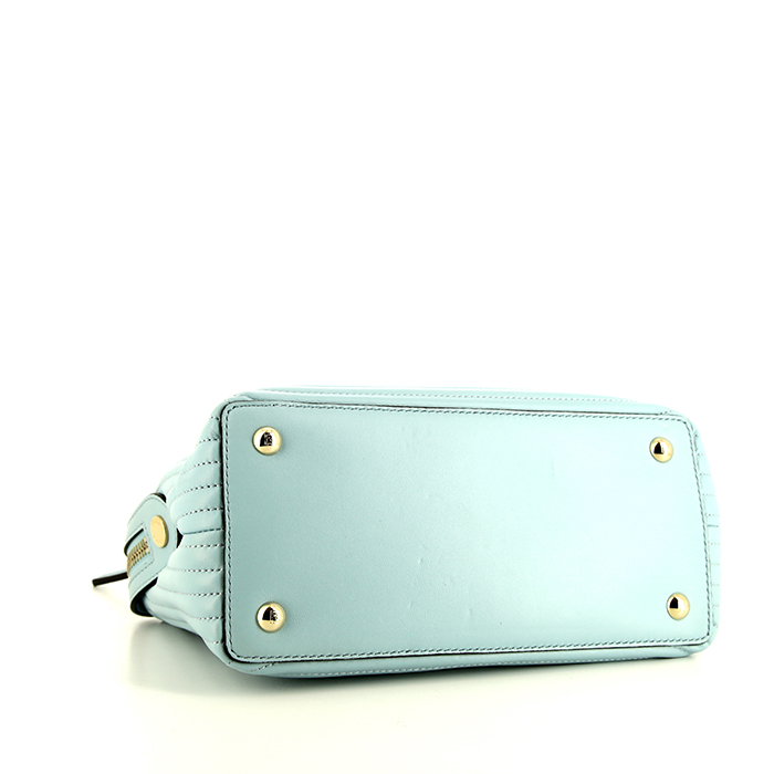 Fendi  Dotcom shoulder bag  in light blue leather - Detail D5