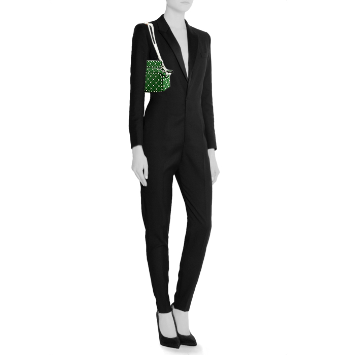 Borsa Valentino Garavani Rockstud Spike in pelle verde decorazioni con borchie - Detail D1