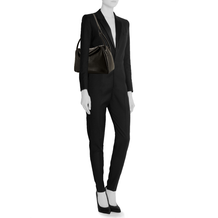 Borsa Hermes Lindy 34 cm in pelle Swift nera - Detail D1