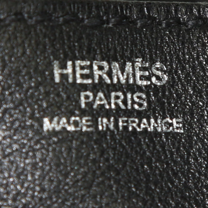 Hermes Lindy 34 cm handbag in black Swift leather - Detail D3