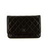 Borsa a tracolla Chanel Wallet on Chain in pelle trapuntata nera - 360 thumbnail