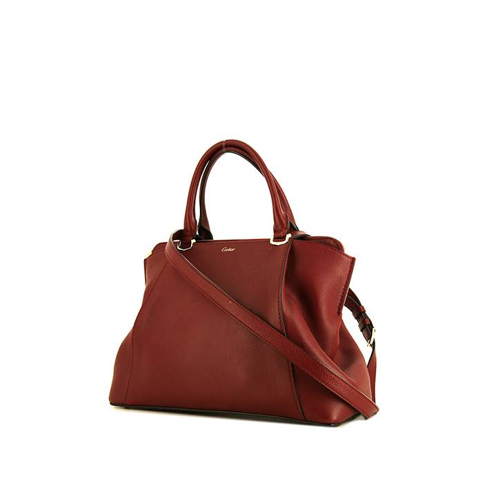 Cartier C De Cartier handbag in red leather - 00pp