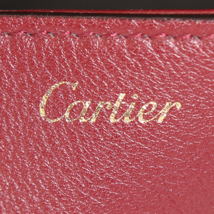 Cartier C De Cartier handbag in red leather - Detail D4
