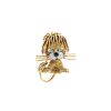 Van Cleef & Arpels Lion Ebouriffé small model brooch in yellow gold,  diamonds and emerald - 00pp thumbnail