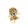 Van Cleef & Arpels Lion Ebouriffé small model brooch in yellow gold,  diamonds and emerald - 360 thumbnail