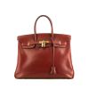Hermes Birkin 35 cm handbag in burgundy box leather - 360 thumbnail