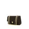 Chanel  Timeless Classic handbag  in brown quilted jersey - 00pp thumbnail