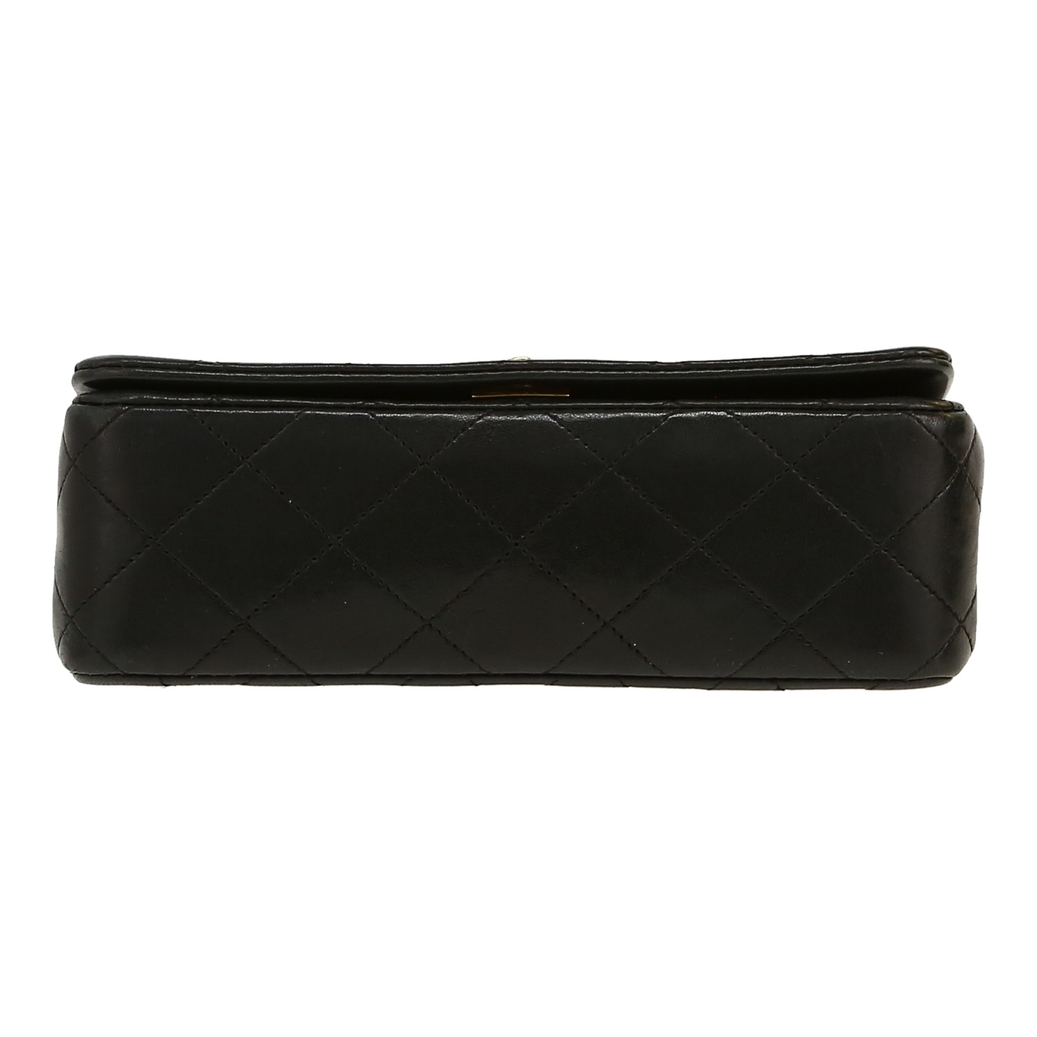 Bolso para llevar al hombro o en la mano Chanel  Mademoiselle en cuero acolchado negro - Detail D1