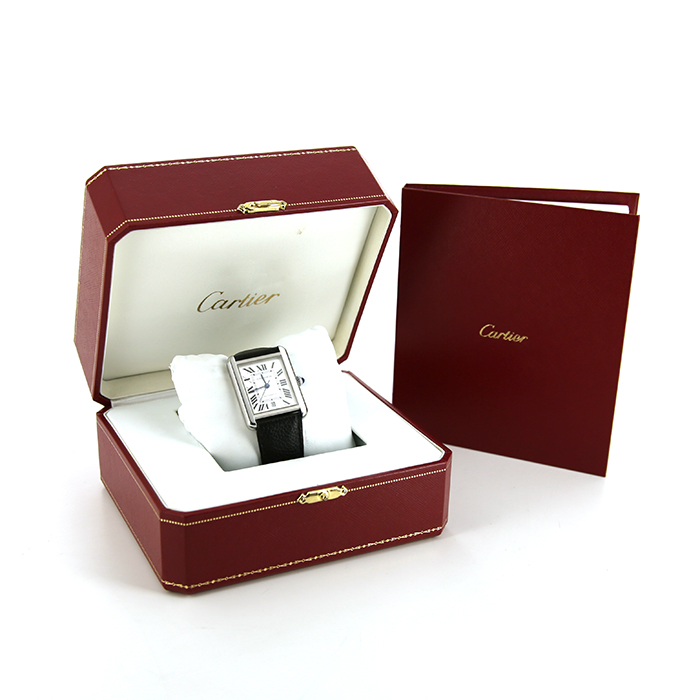 Cartier Tank Solo watch in stainless steel Ref:  3800 Circa  2017