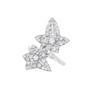 Boucheron Lierre de Paris small model ring in white gold and diamonds
