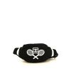 Pochette-ceinture Chanel en toile noire et blanche - 360 thumbnail