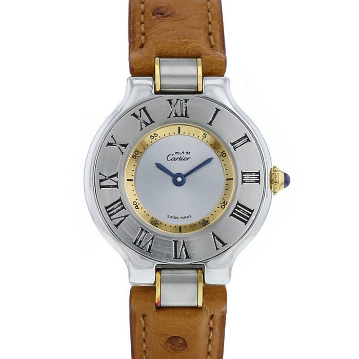 Cartier Must 21 watch in stainless steel and gold plated Ref:  9011 Circa  1990 - 00pp