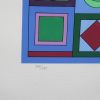Victor Vasarely, "Hyram", silkscreen in colors on paper, signed, numbered and framed, of 1986 - Detail D3 thumbnail