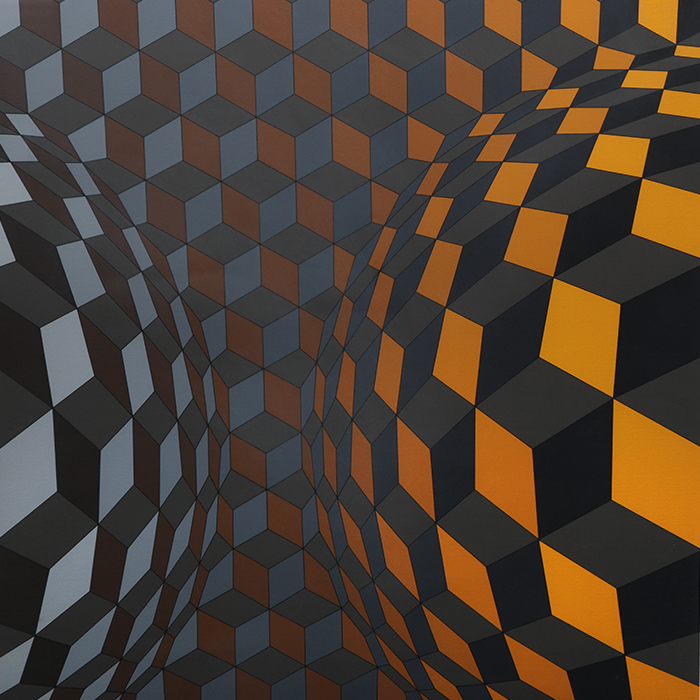 Victor Vasarely, "Louisiana IV", silkscreen in colors on paper, signed, numbered and framed, of 1983-1984 - Detail D1