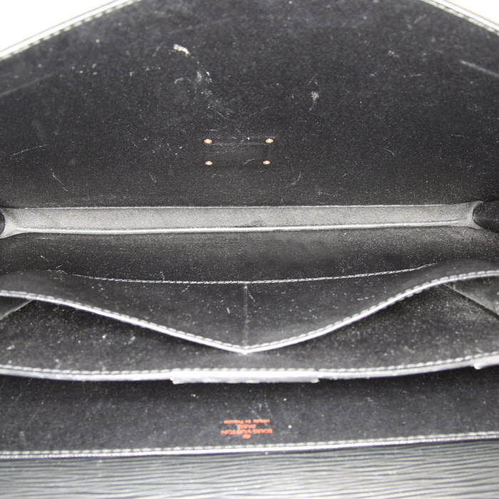 Porta-documentos Louis Vuitton Conseiller en cuero Epi negro - Detail D2