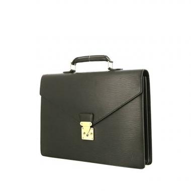 Borsa portadocumenti Louis Vuitton Conseiller in pelle Epi nera