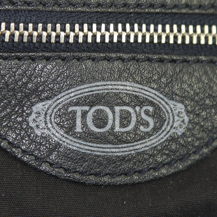 Tod's handbag in blue grained leather - Detail D3