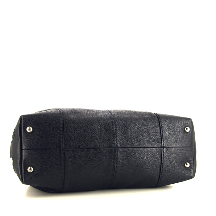 Bolso de mano Tod's en cuero granulado azul - Detail D4