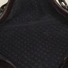 Gucci Vintage handbag in brown suede and brown leather - Detail D2 thumbnail