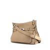 Hermès  Jypsiere 34 cm shoulder bag  in tourterelle grey togo leather - 00pp thumbnail