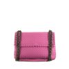 Bolso de mano Bottega Veneta Olimpia modelo mediano en cuero intrecciato rosa - 360 thumbnail