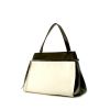 Celine Edge handbag in white and black grained leather - 00pp thumbnail
