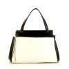 Celine Edge handbag in white and black grained leather - 360 thumbnail