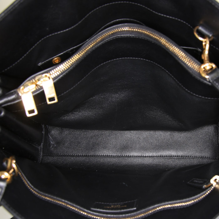 Sac à main Saint Laurent Sac de jour en cuir noir - Detail D3