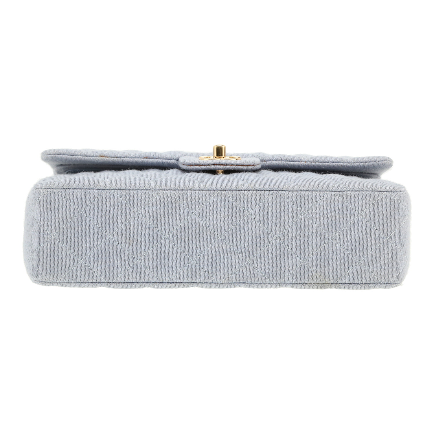 Borsa Chanel  Timeless Classic in tela trapuntata blu - Detail D1