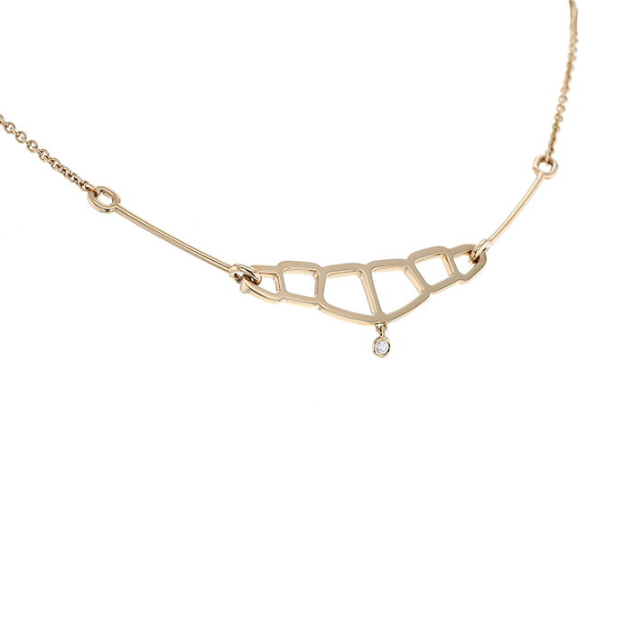 Hermès Niloticus Ombre necklace in pink gold and diamond - Detail D2