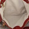 Gucci Bamboo large model handbag in red grained leather - Detail D3 thumbnail