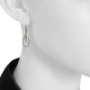 Paire de pendants d'oreilles David Yurman en argent et or jaune - Detail D1 thumbnail