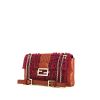 Fendi Baguette handbag in brown quilted leather and fuchsia canvas - 00pp thumbnail