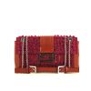 Fendi Baguette handbag in brown quilted leather and fuchsia canvas - 360 thumbnail