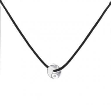 Pendentif Dinh Van Double Sens en or blanc et diamants