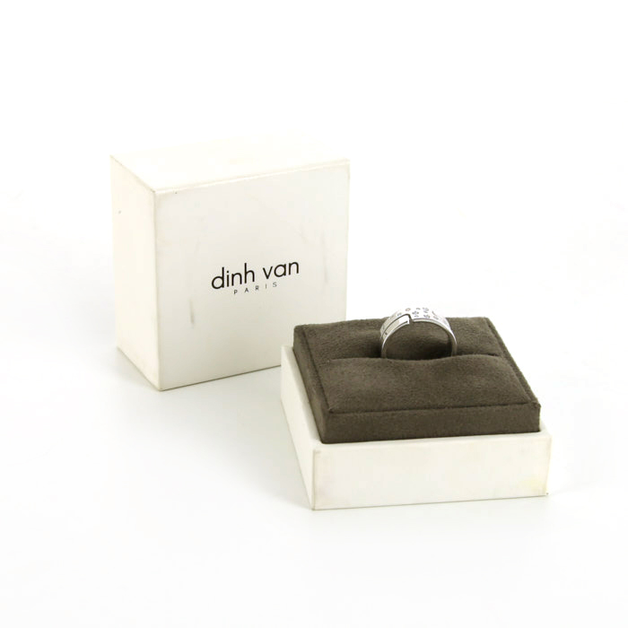 Sortija Dinh Van Seventies en oro blanco y diamantes - Detail D2
